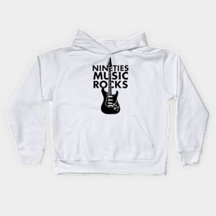 Nineties Music Guitar Kids Hoodie